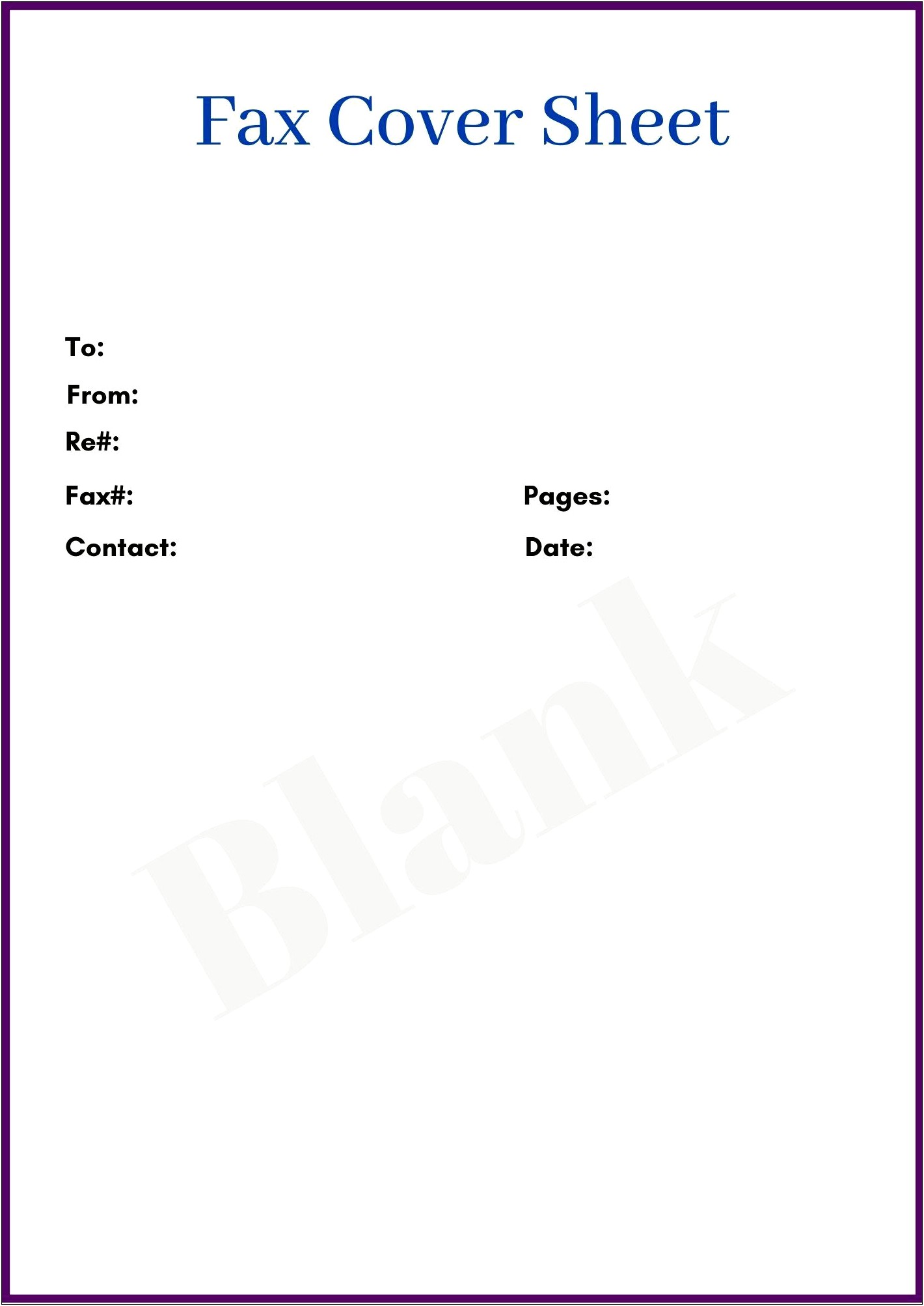 Word 2003 Fax Cover Letter Template