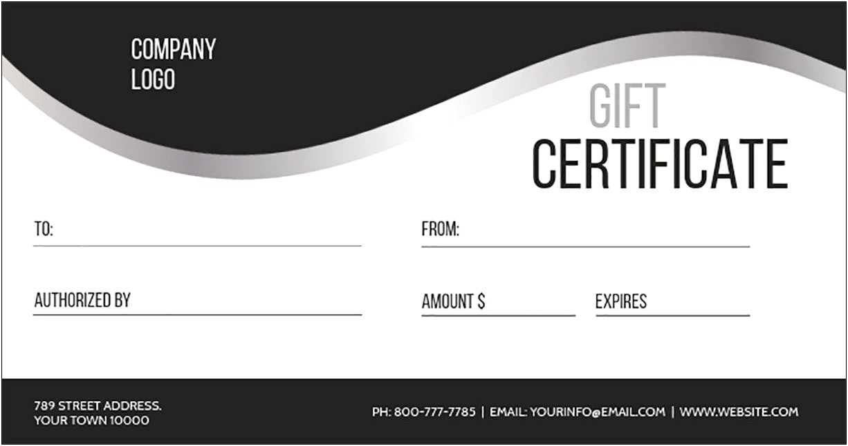 Word 2003 Gift Certificate Template Free
