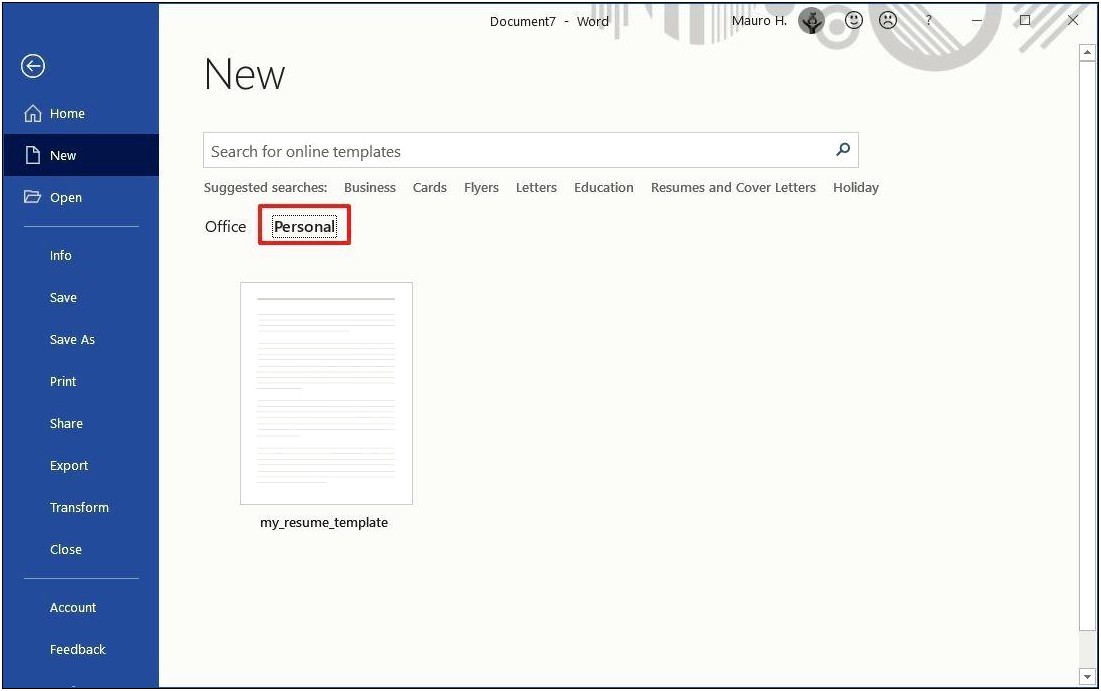Word 2016 Cannot Open This Document Template