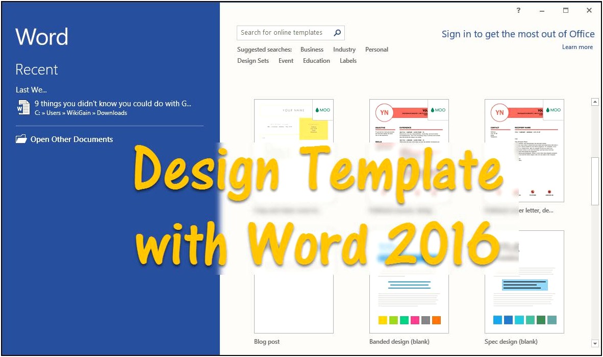 Word 2016 Instructions On Using A Template