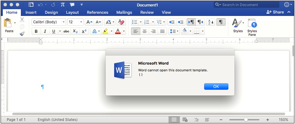 Word Cannot Open This Document Template Wiz14s Dotm