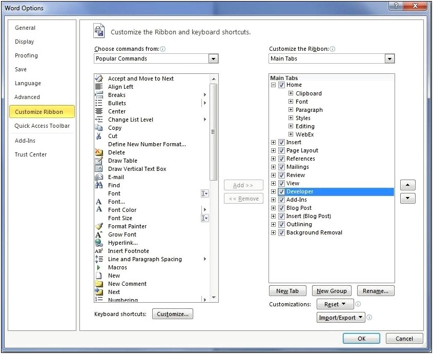 Word Change Template For Existing Document