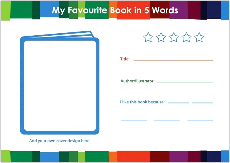 Word Childrens Book With Room For Pictures Template