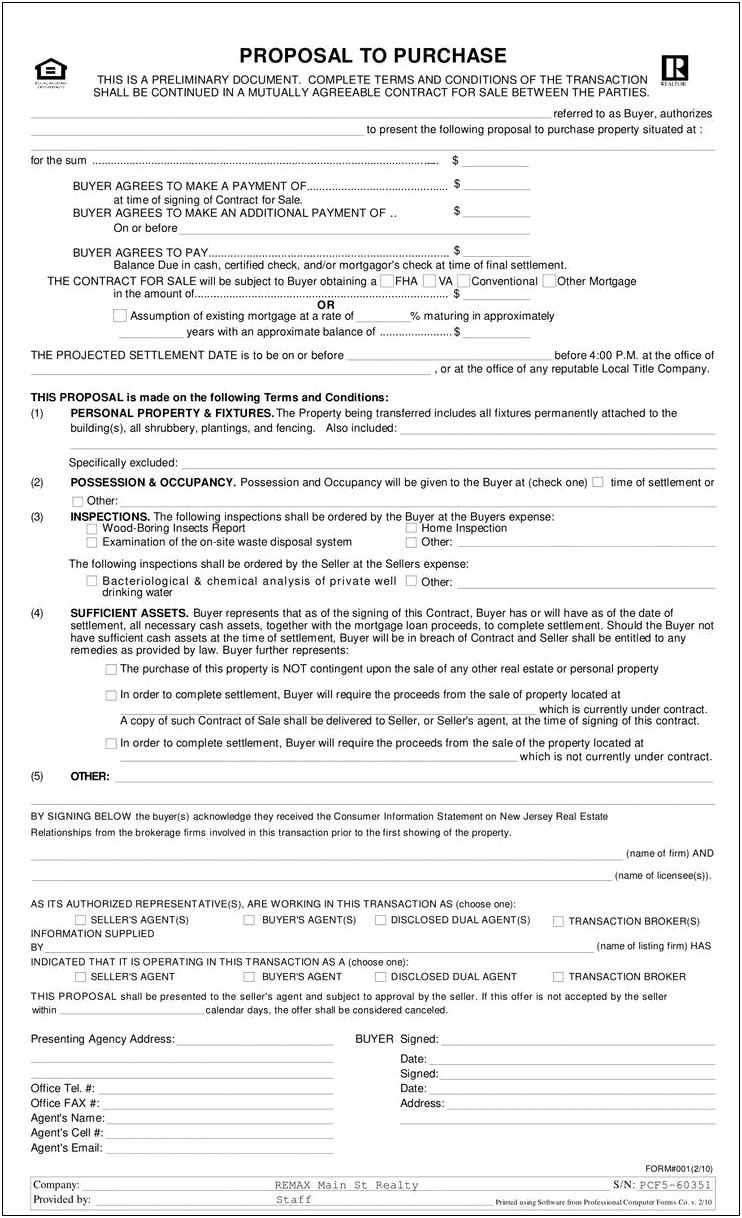 Word Contract Proposal Template With Prices