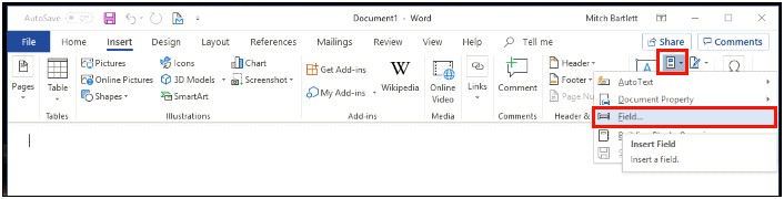 Word Create Template With Auto Updated Date