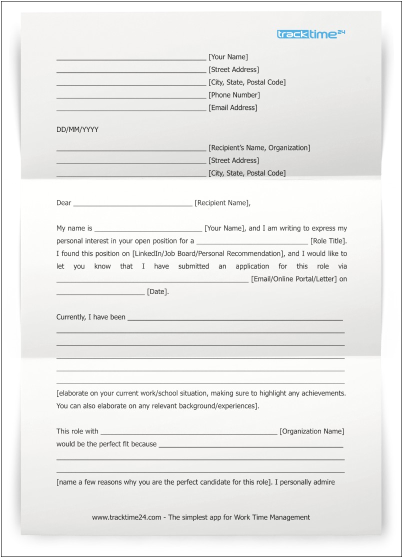 Word Doc Letter Of Intent Template