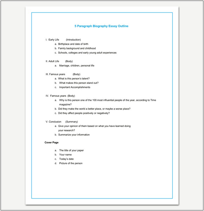 Word Doc Outline For Book Report Template