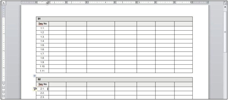Word Doc Template Of Blank Columns