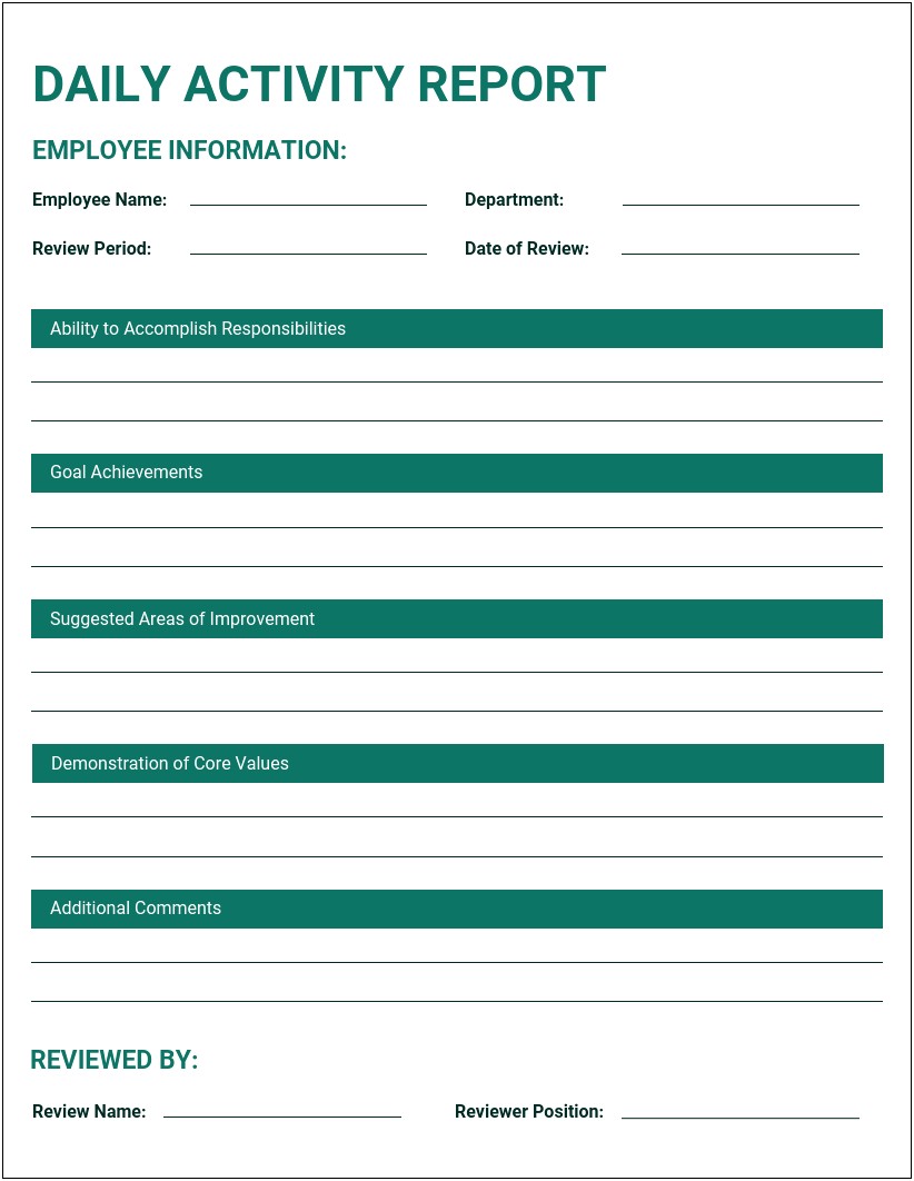 Word Document Business Report Template Word