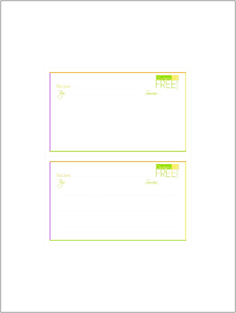 Word Document Fill Recipe Template For Word