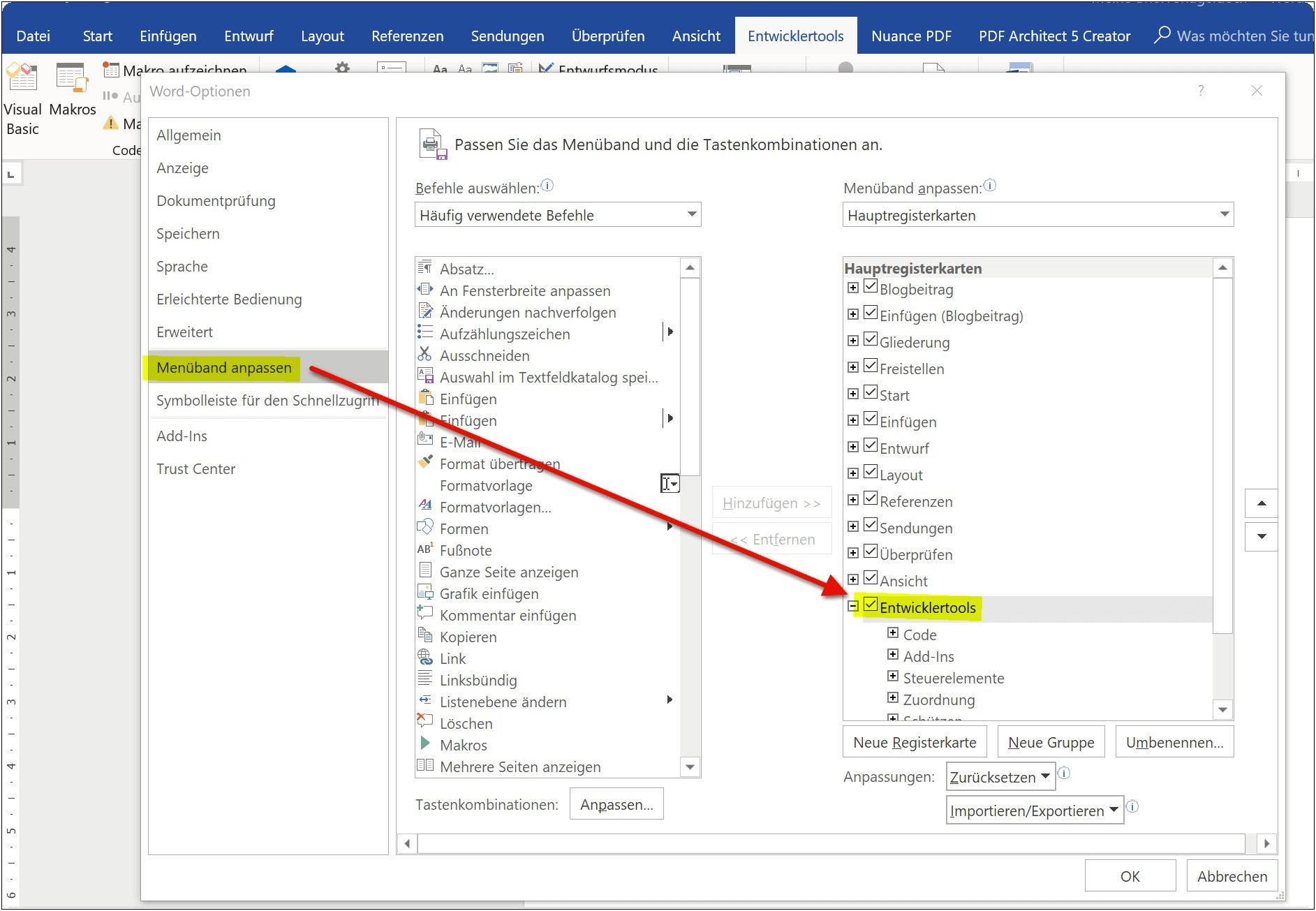 Word Document Save Template Dropdown Developer Tab