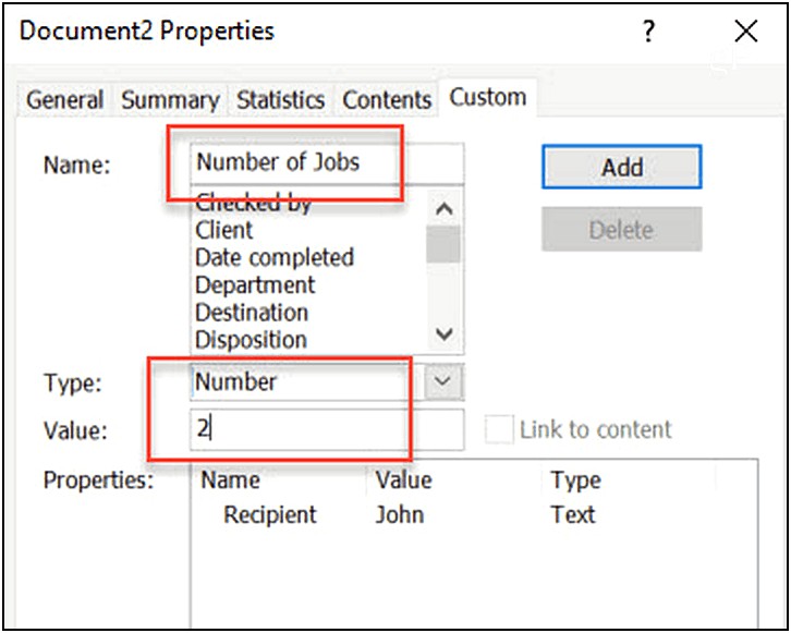 Word Document Template Find Customer Form Field