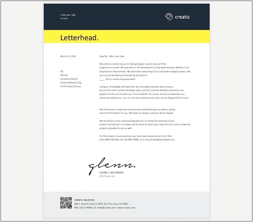 Word Document Template For Patient Letter