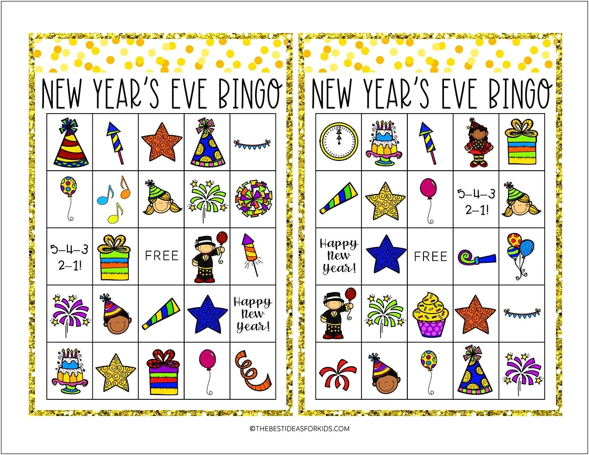 Word Double New Years Card Template