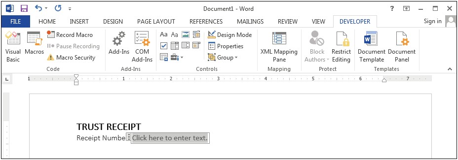 Word Fill In Form Document Templates