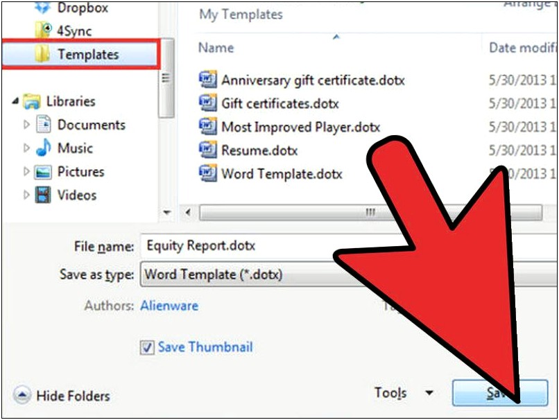 Word Save Template Documents With This File Extension