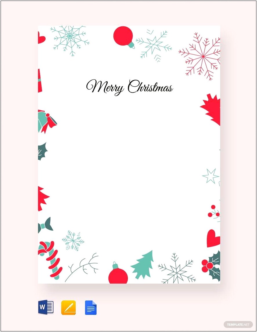 Word Template Christmas Letter With Photos