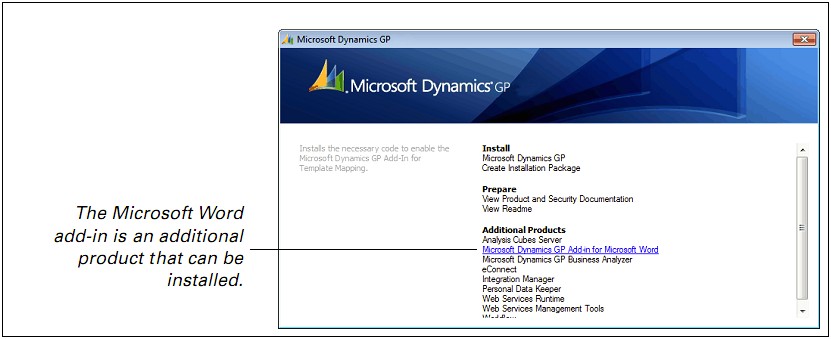 Word Template Dynamics Gp Compatibility Setting