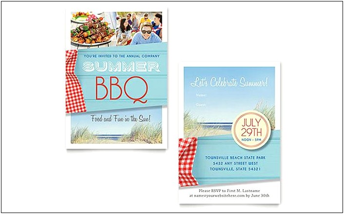 Word Template Flyer Bbq At The Park