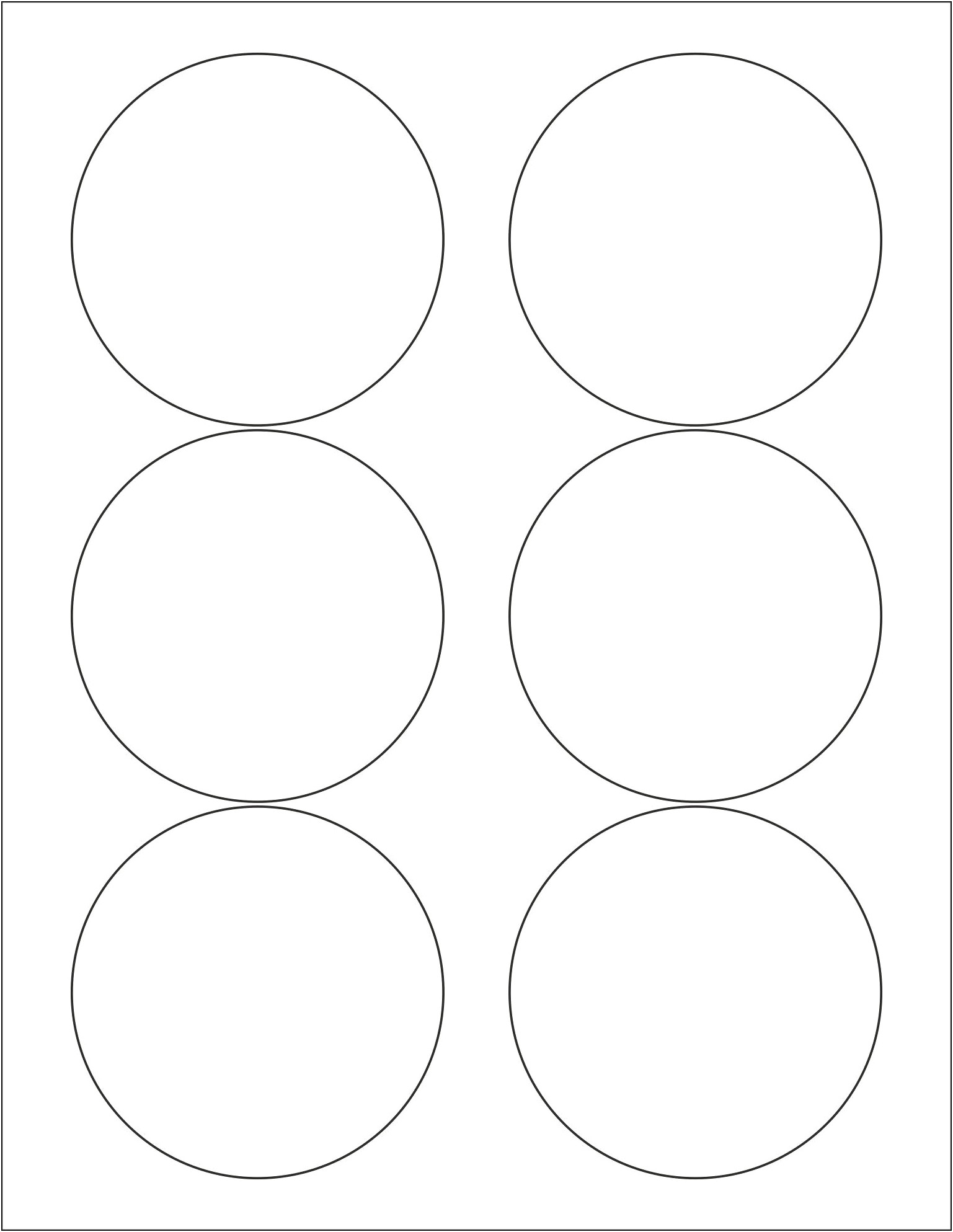 Word Template For 30 Circle Stickers