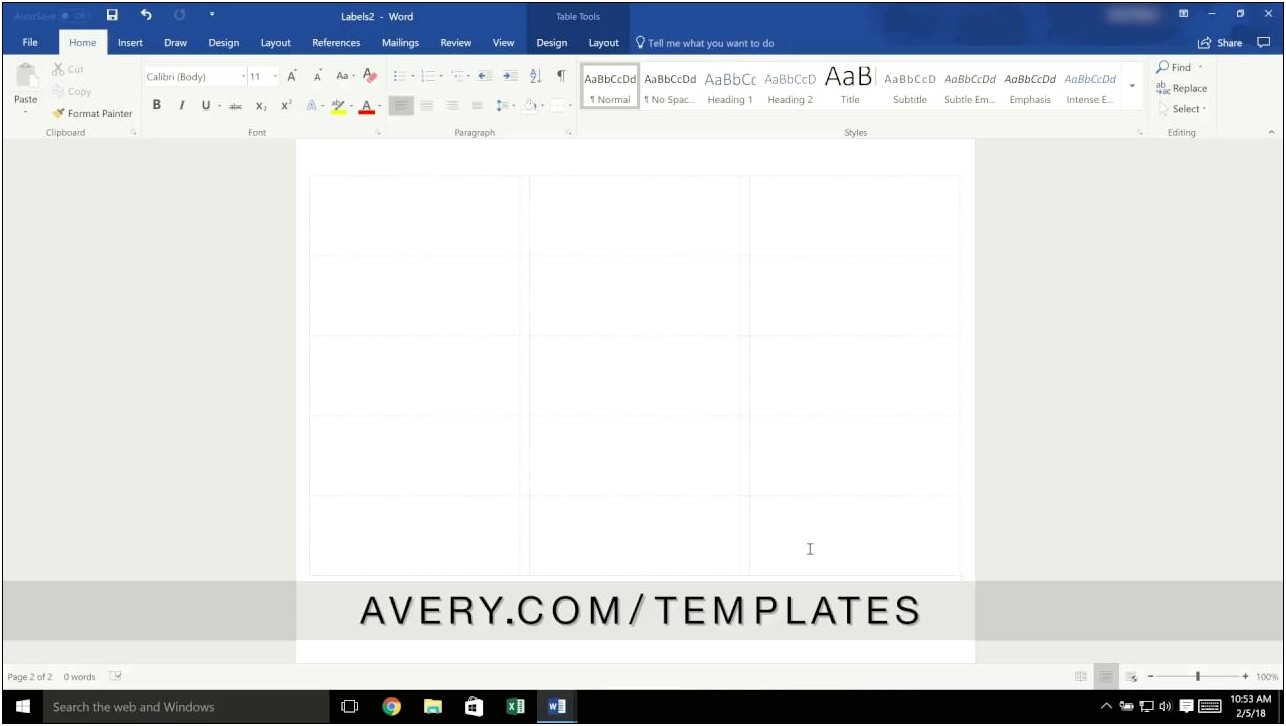 Word Template For Averyprintable Tab Inserts 11136
