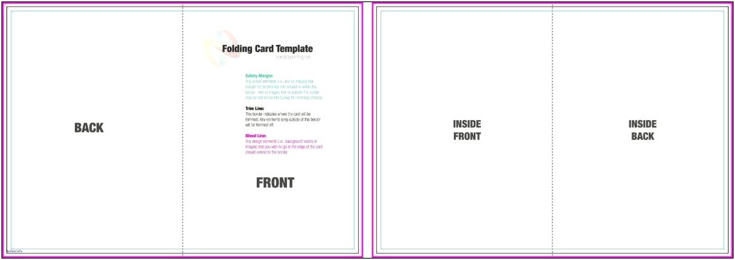 Word Template For Half Fold Greeting Card