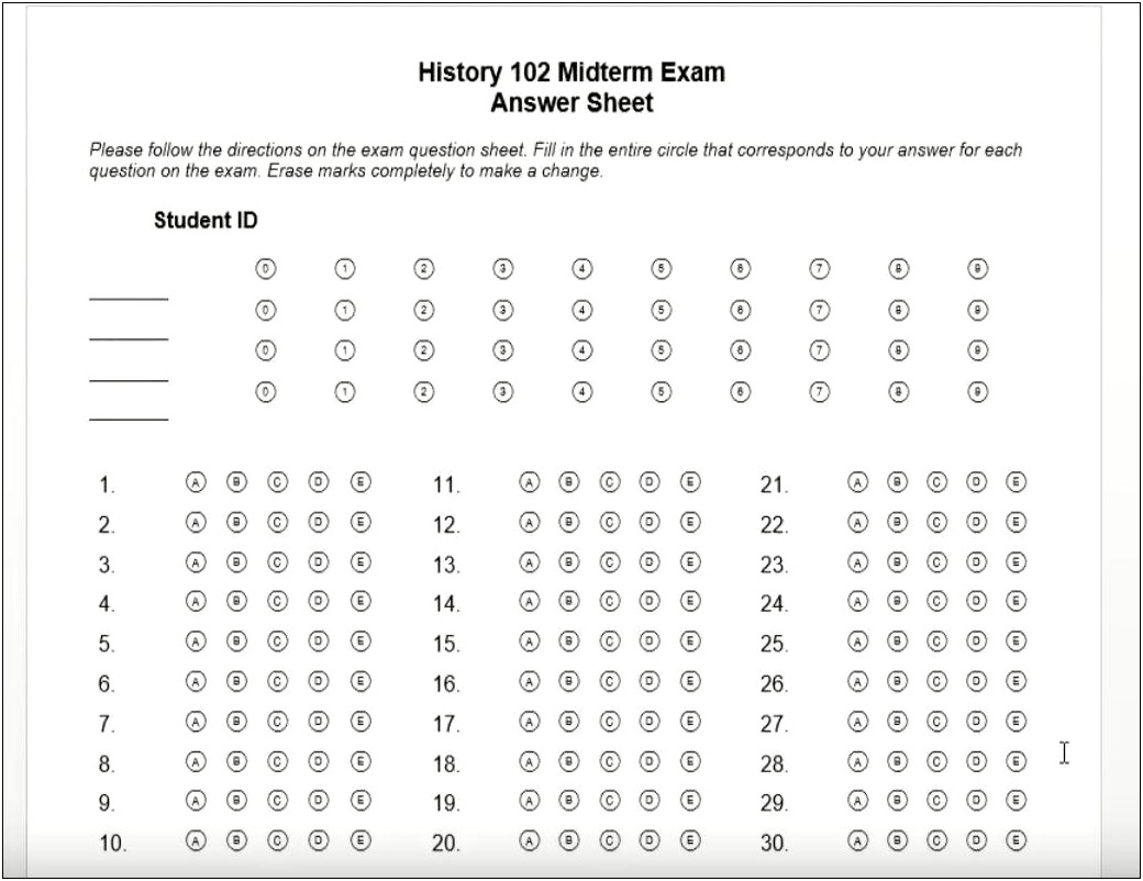 Word Template For Multiple Choice Teset Hanging Indent