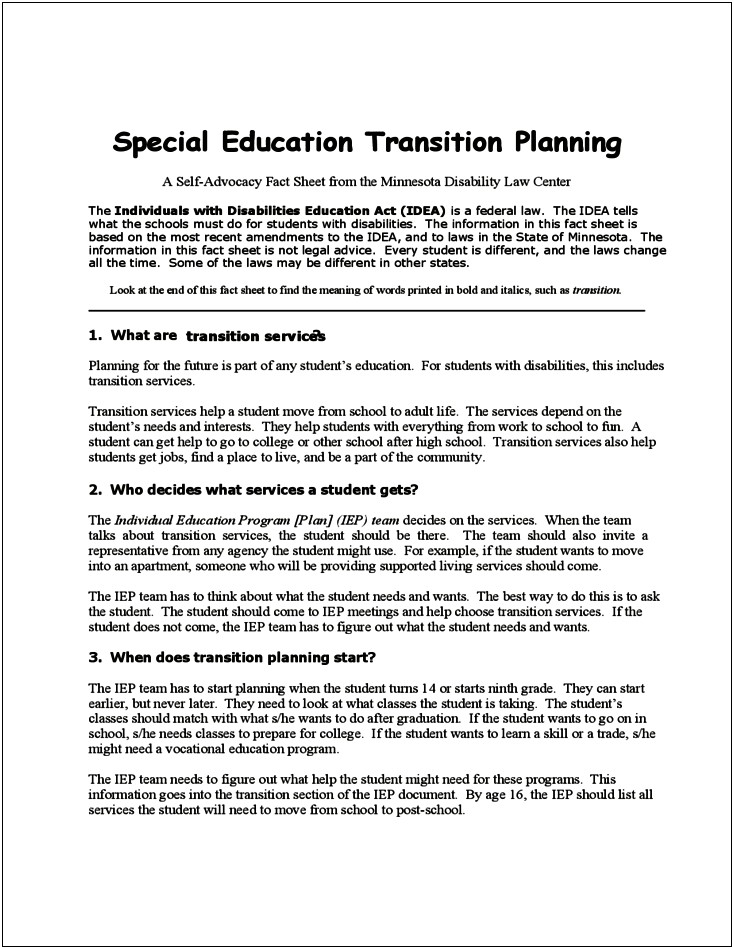 Word Template For Student Education Plan