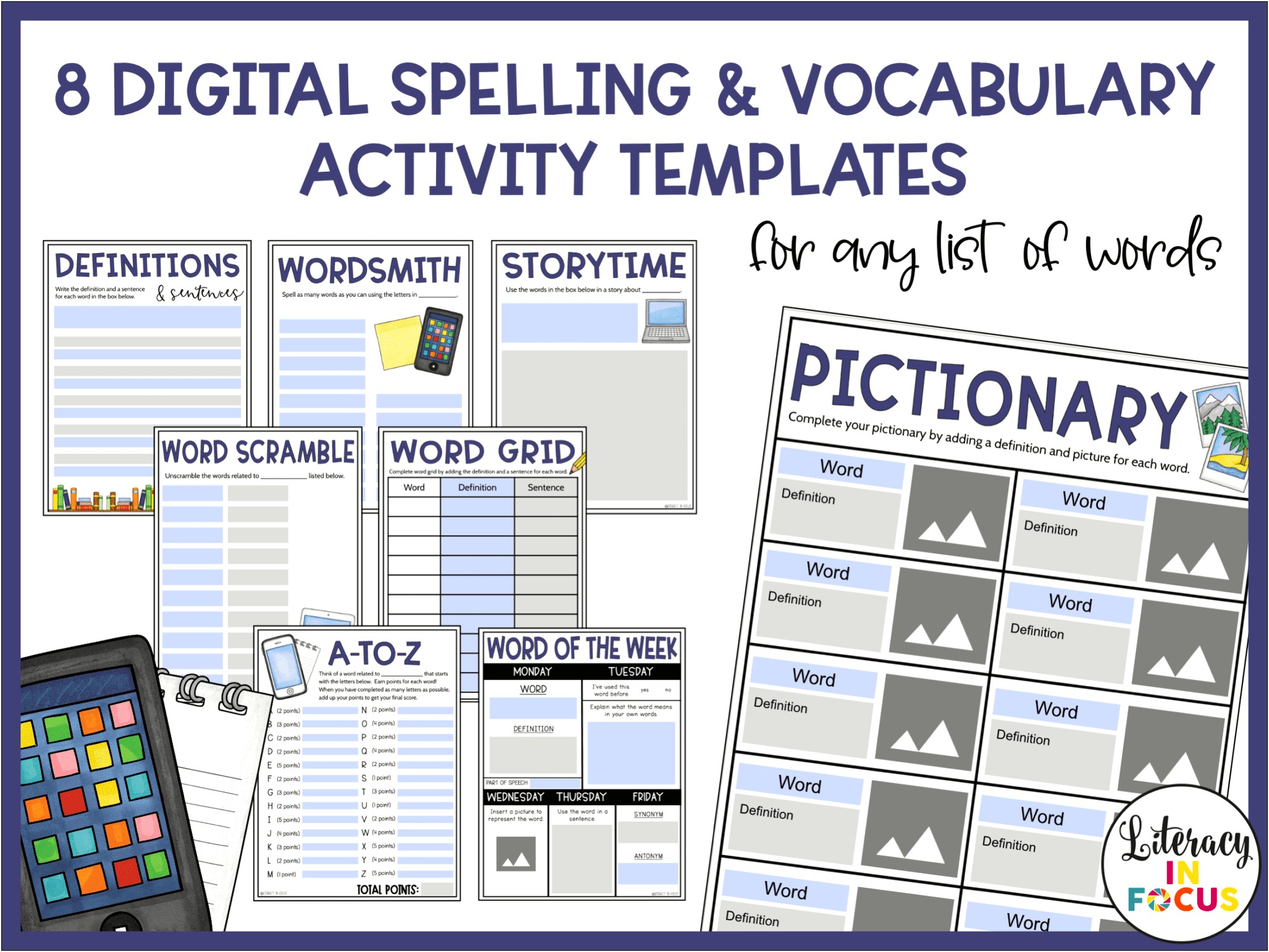 Word Template For Vocabulary Words And Definitions