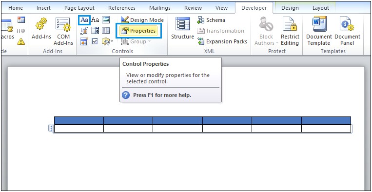 Word Template Opens In Design Mode