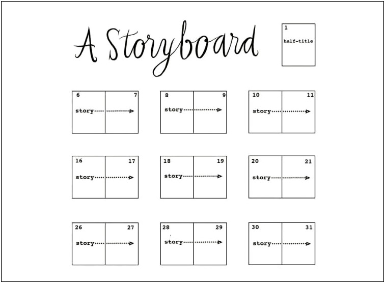 Word Template Side By Side Storyboard