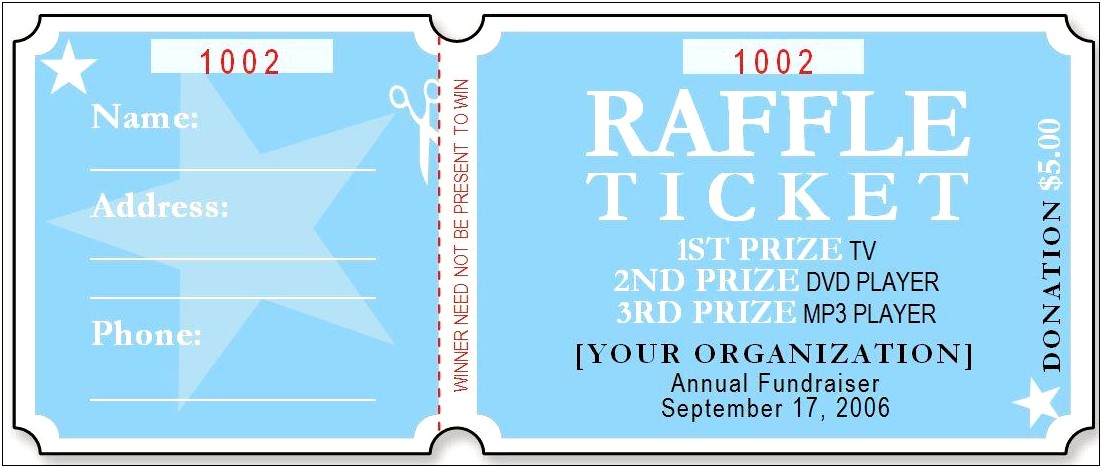 Word Templates For Flyer Raffle Drawing