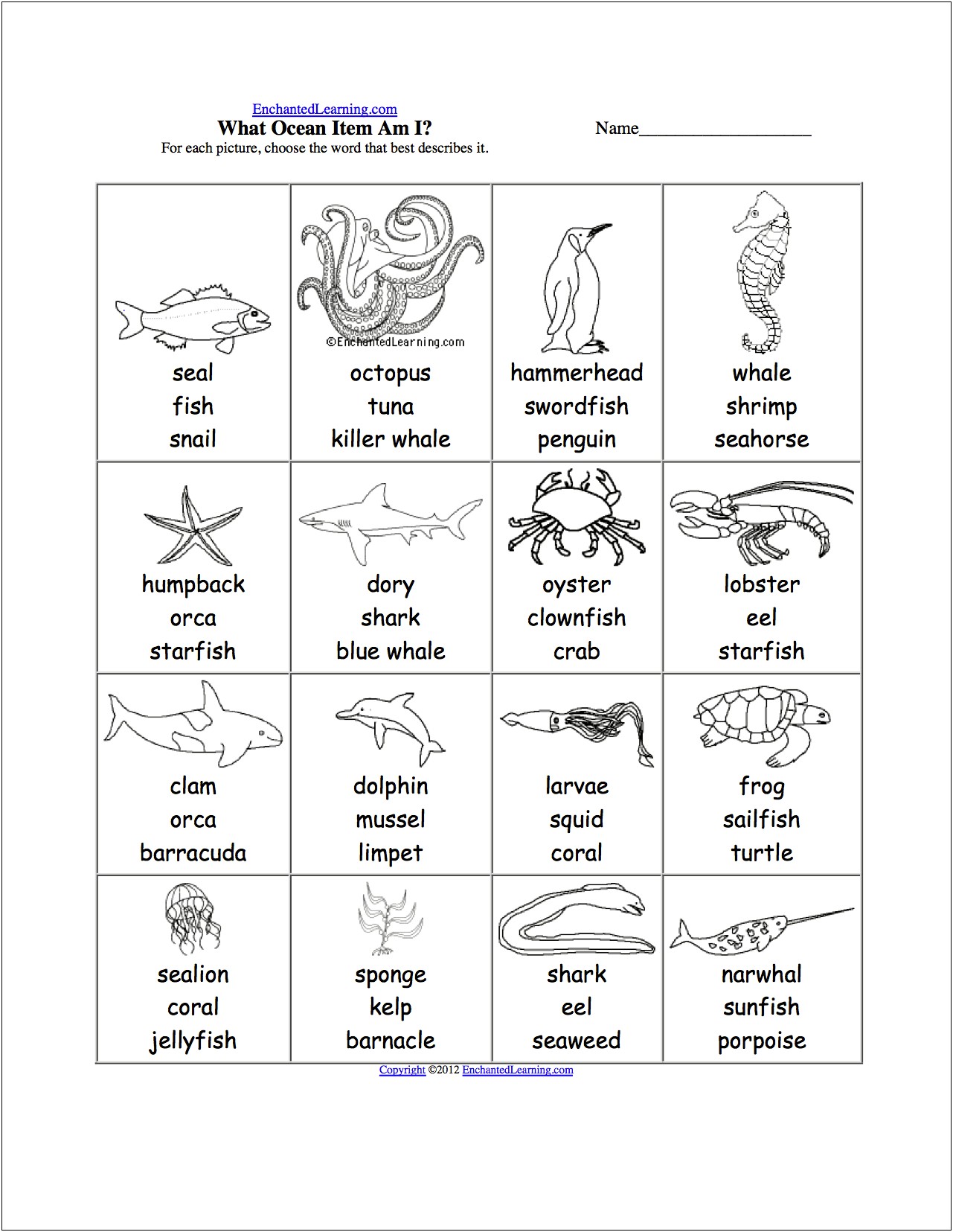 Word Web Template For First Grade