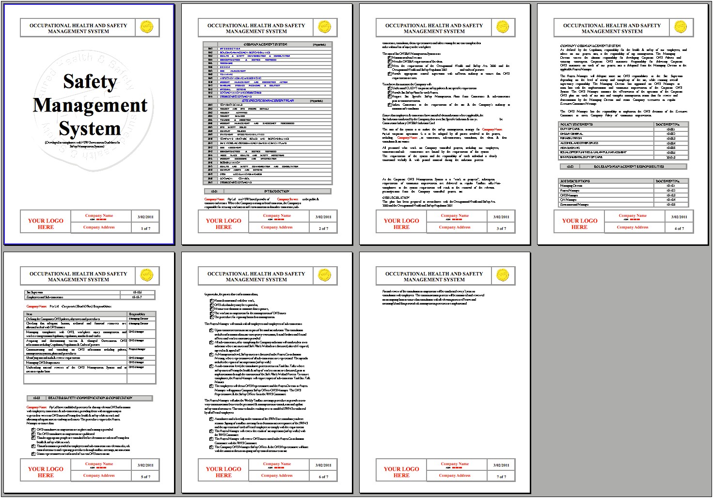 Work Health And Safety Management Plan Template Qld