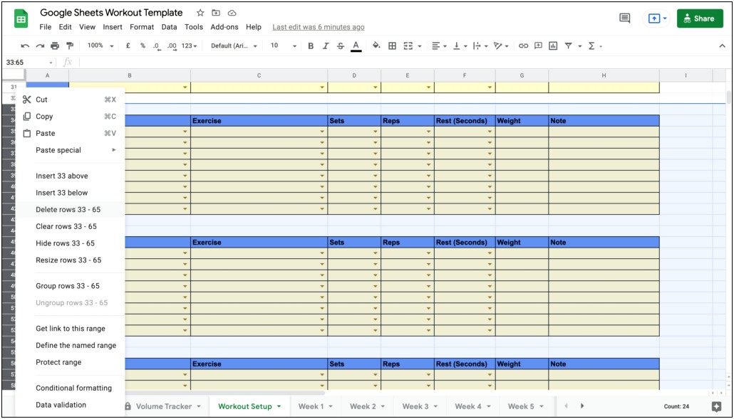 Work Out Plan Template Good Docs