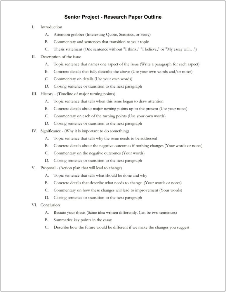 Work Plan For Research Paper Template