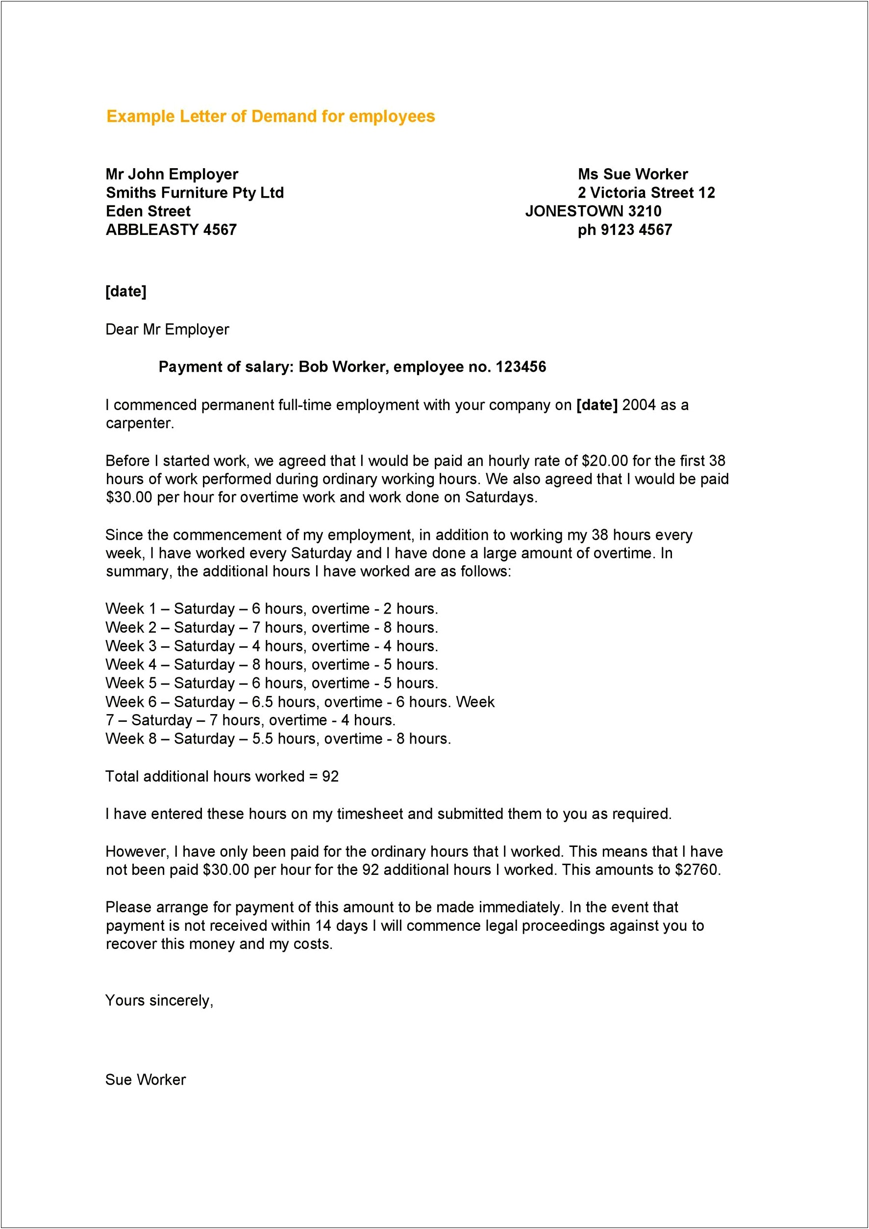 Workers Comp C&r Demand Letter Template