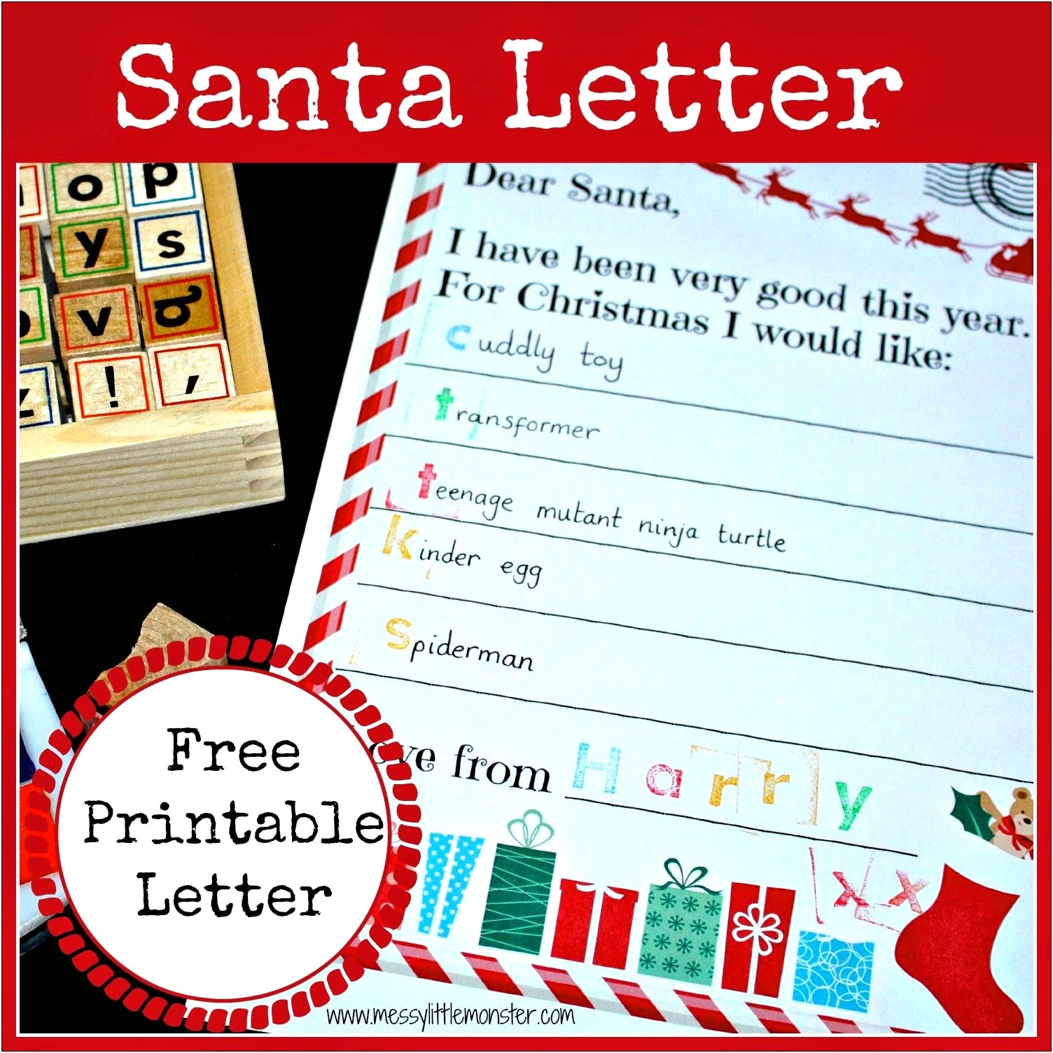 Write A Letter From Santa Template