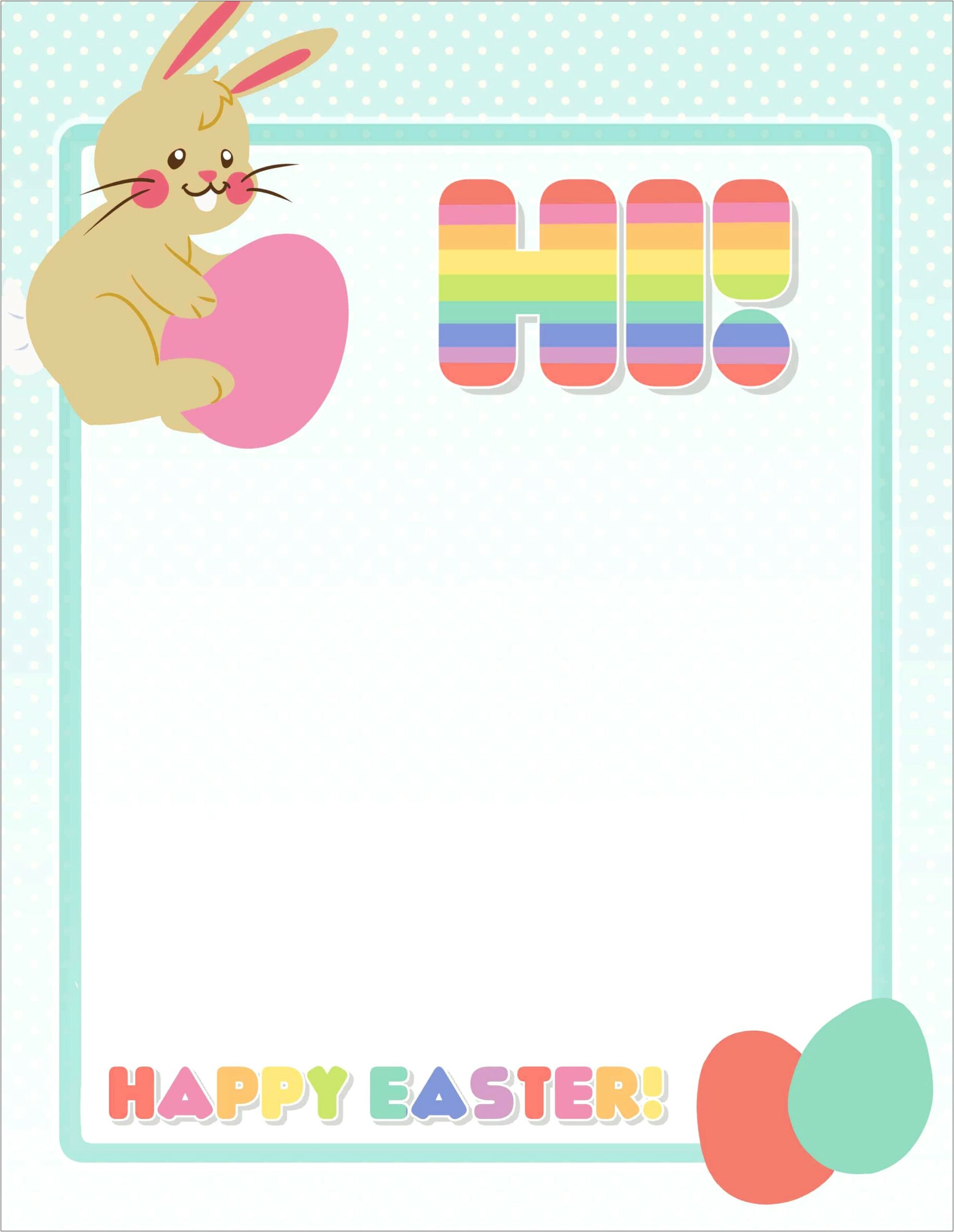 Write A Letter To The Easter Bunny Template