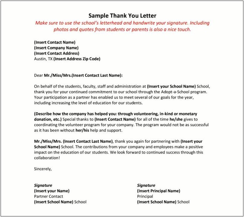 Write A Letter To Your Teacher Template