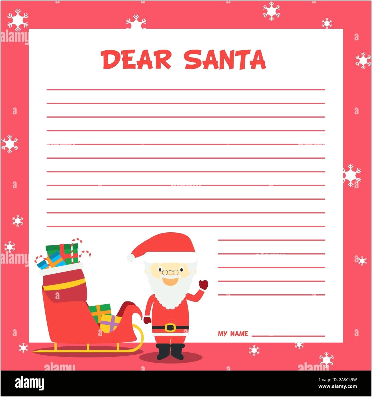 Write Letter To Santa Claus Template