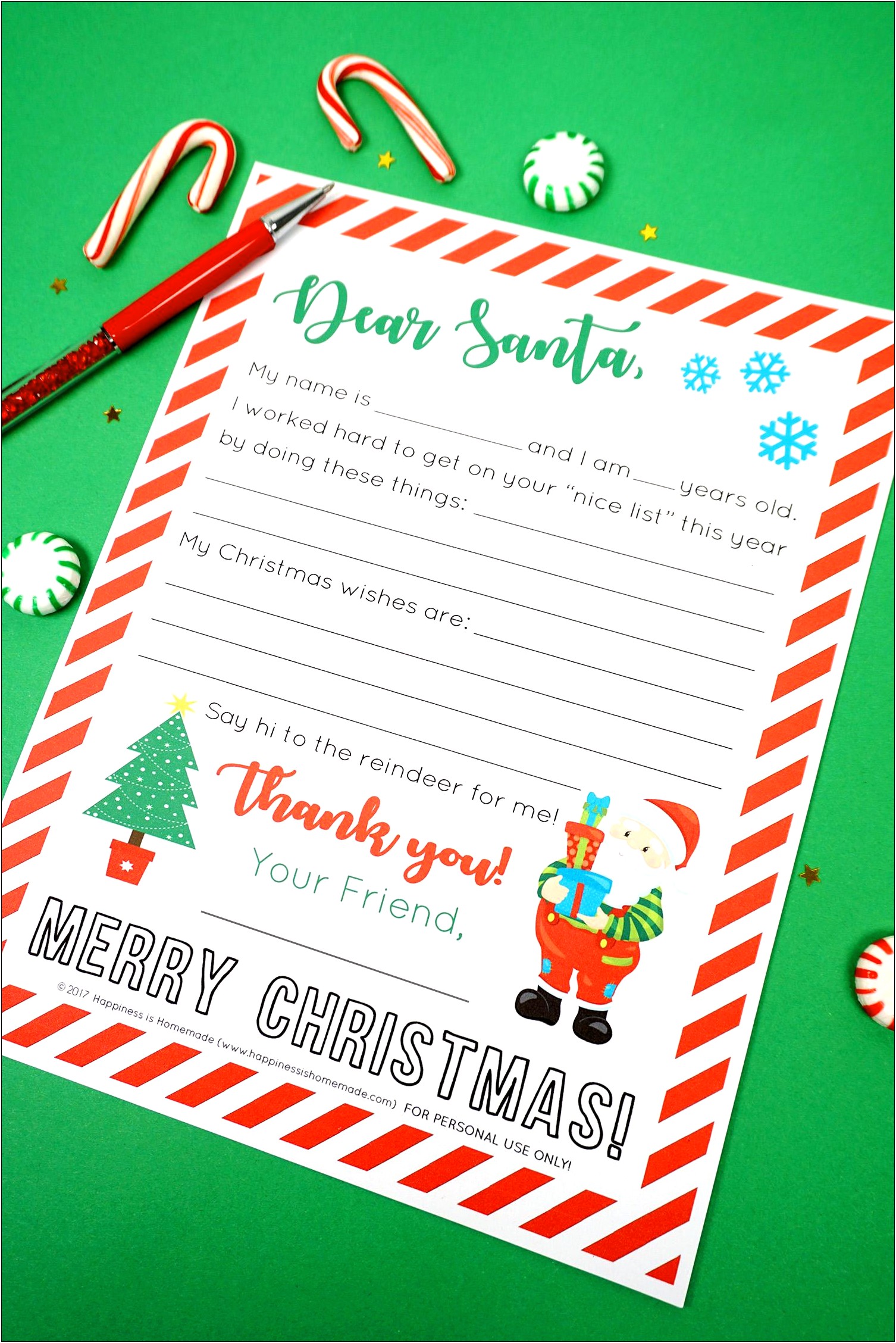 Write Your Own Letter To Santa Template