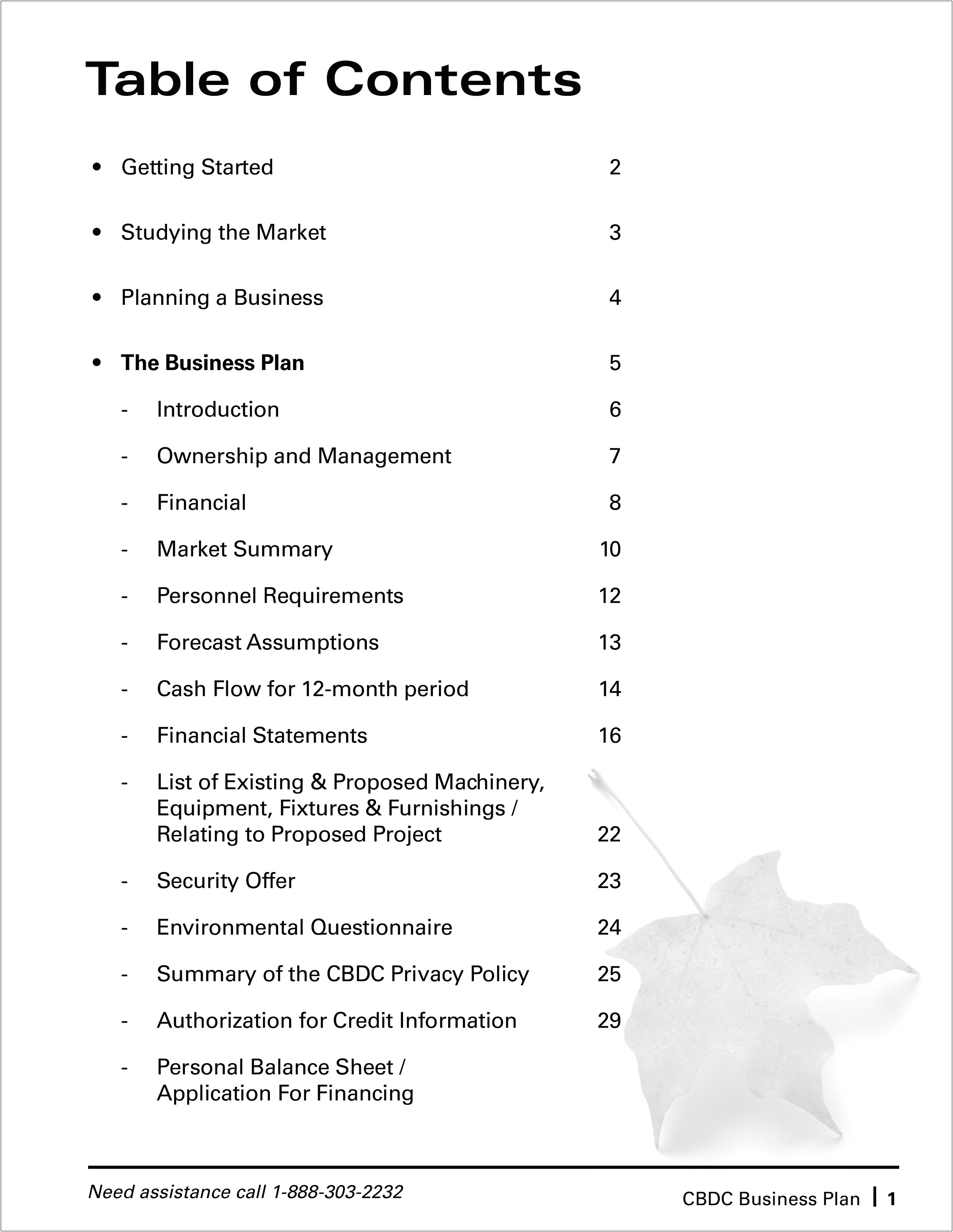 Writing A Business Plan Template Short Version