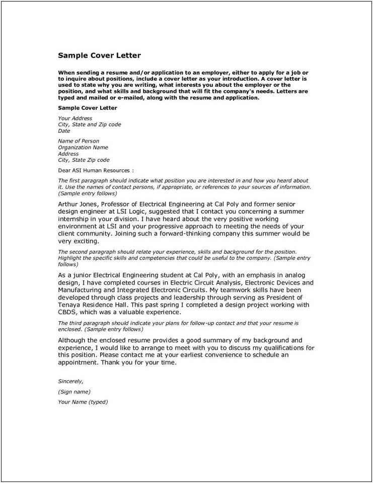 Writing A Cv Cover Letter Template