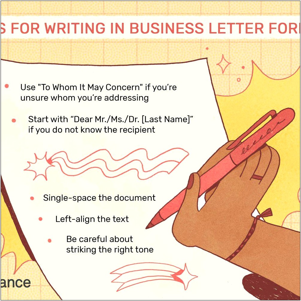 Writing A Formal Business Letter Template