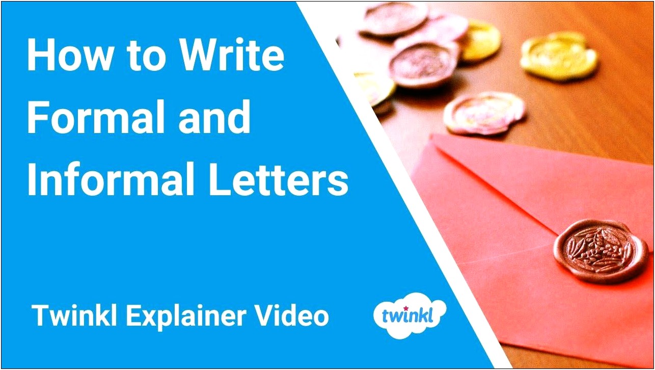 Writing A Formal Letter Template Ks2