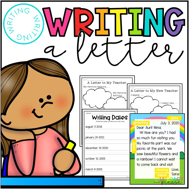 Writing A Friendly Letter Template 2nd Grade