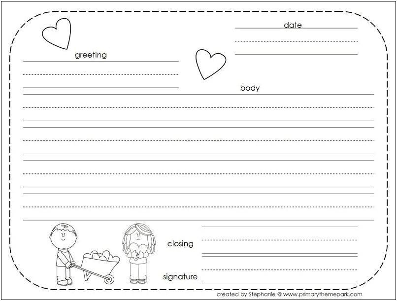 Writing A Friendly Letter Template Printable