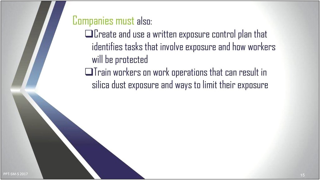 Written Silica Exposure Control Plan Template