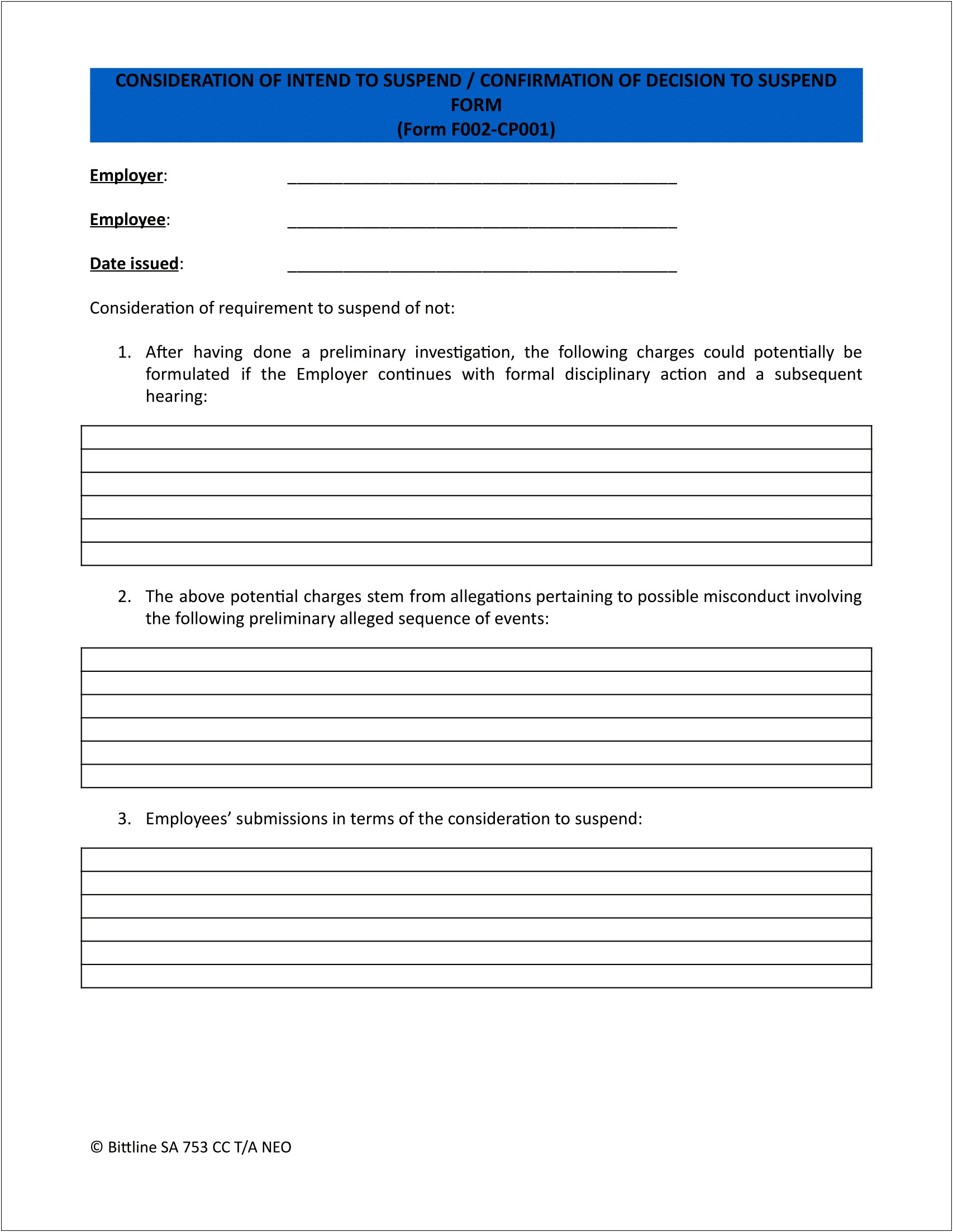 Written Warning Letter Template South Africa